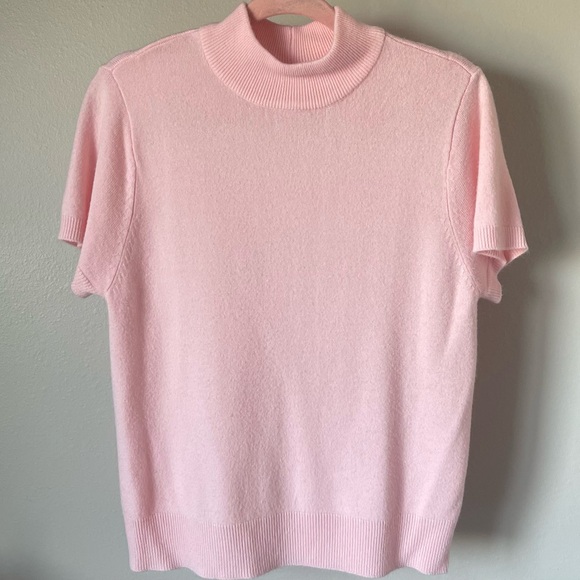 Blair Sweaters - Petite Blair Short-Sleeve Sweater - Pastel Pink & Very Soft - Size PM